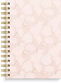 Spiralbok BURDE A5 linjer Flower rosa