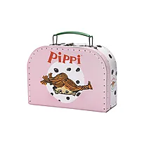 Koffert i papp m/Pippi motiv 20cm