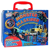 Aktivitetskoffert tinn monstermaskiner
