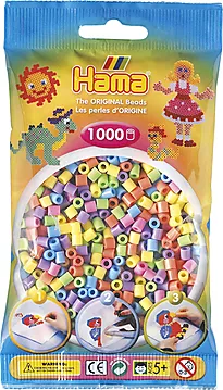 Perler Hama Midi 1000 stk grå