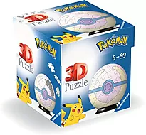 Puslespill 3D 54 Pokémon Ball hvit/rosa