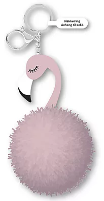 Nøkkelring plysj flamingo