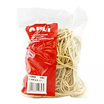 Gummistrikk Apli 100g x 2mm brune