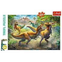 Puslespill 160 Dinosaurer som slåss