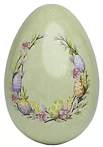 Påskeegg vintage eggekrans metall grønn