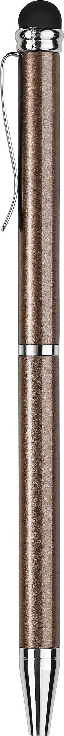 Kulepenn BURDE m/stylus metallic brun