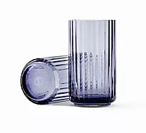 Vase Lyngby H12,5 blå glass