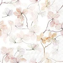 Serviett 33x33cm Wesley nature hvit