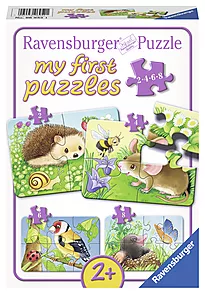 Puslespill 2,4,6,8 Søte hagedyr