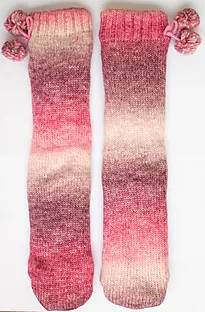 Lesesokk ARK strikk tonet stripe rosa