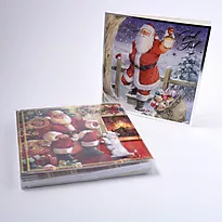 Kort doble 10pk jul nisse x2 eksl