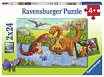 Puslespill 2x24 Lekne dinosaurer