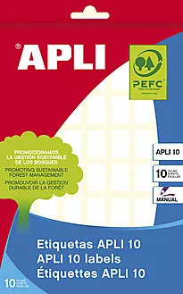 Etikett APLI manuell 12x18mm hvit (560)