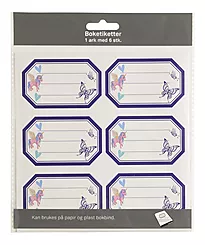 Boketikett 8pk rosa