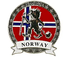 Magnet metall sølv rund Troll