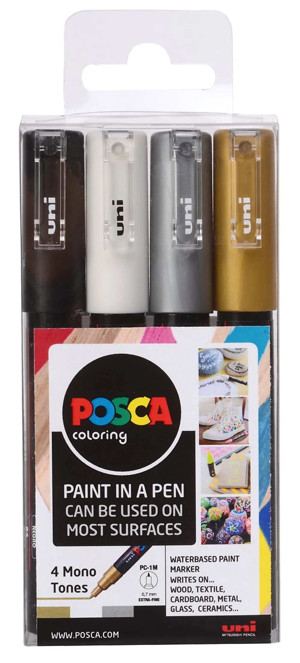 Paintmarker UNI Posca PC-1M ass mono (4