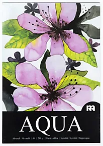 Aqua Akvarellblokk A4 20ark 240g