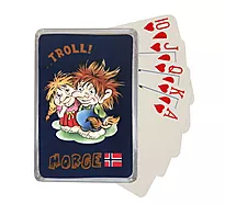 Kortstokk, med to troll Norge