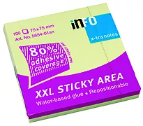 Notislapper INFO 75x75mm gul 100 ark