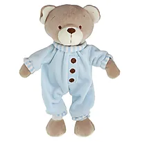 Bamse m/pysj 25 cm blå