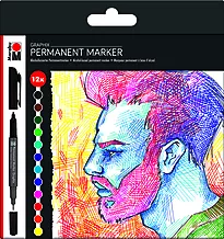 Tusj Marabu Graphix 12 stk