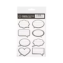 Boketikett tekstil bobler 8 pk