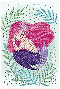 Perlekunst havfrue 10x15cm