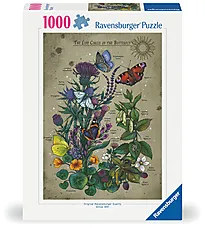 Puslespill 1000 Livssirkel sommerfugl