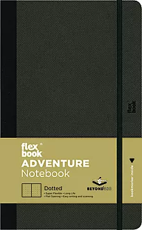 Notatbok Flex sort/grå linj 13x21 cm