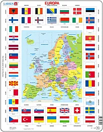 Platepusle Maxi Kart med flagg Europa