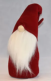 Nesenisse fløyel 60cm rød