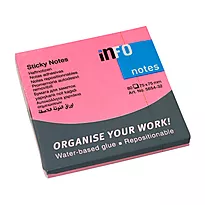 Notislapper INFO 75x75 neon rosa 80 ark