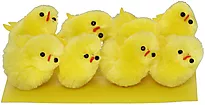 Kyllinger fluffy 5,5cm 4pk gul