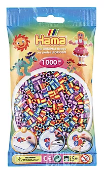 Perler Hama Midi 1000 stk stripe miks 92