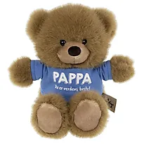Bamse pappa verdens beste 15cm brun/blå