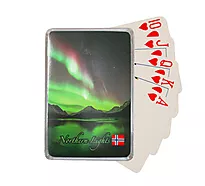 Kortstokk med nordlys motiv