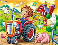 Platepusle 15 Maxi Jente på traktor