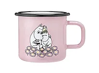 Kopp Mummi i sammen emalje 3,7dl rosa