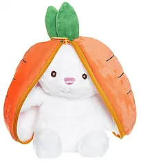 Bamse kanin i gulrot m/glidelås 37 cm