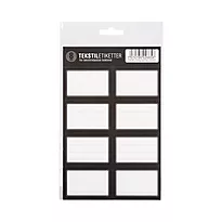 Boketikett tekstil firkant 8 pk