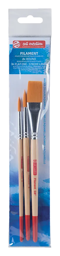 Pensler akvarell polye rund 6-8 flat 5/8