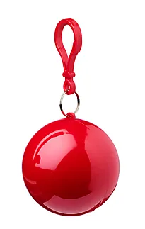 Regncape transparent i rød ball