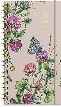 Kalender GRIEG SLIM spiral 26/27 blomst