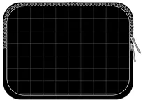 Omslag laptop sort ruter 14''