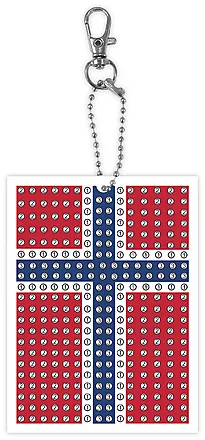 Perlekunst nøkkelring norske flagg