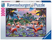Puslespill 1000 Rosa flamingoer