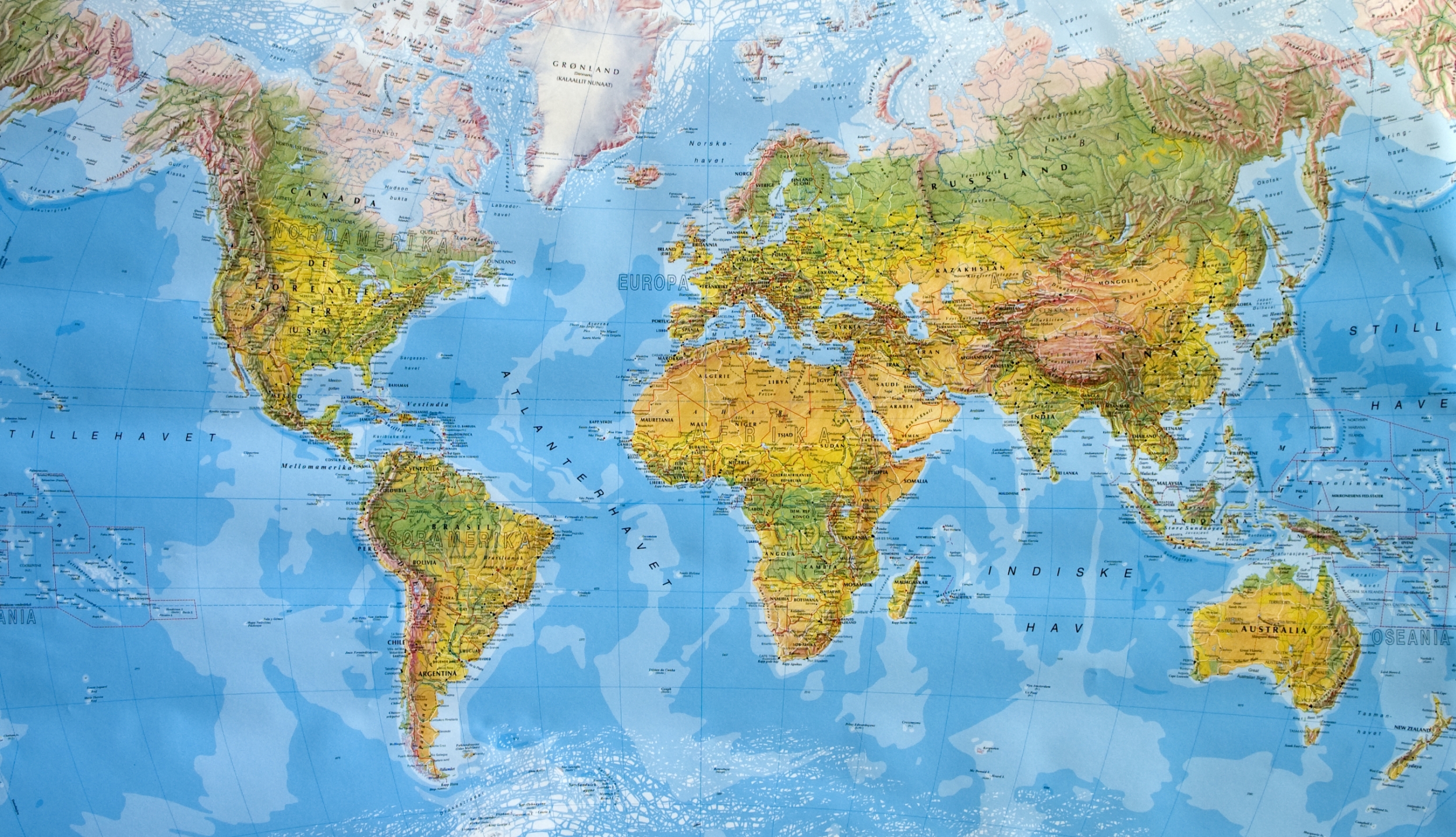 Verdenskart 1:30 Mill.Veggkart Papir