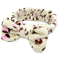Hårbånd leopard hvit/rosa/brun