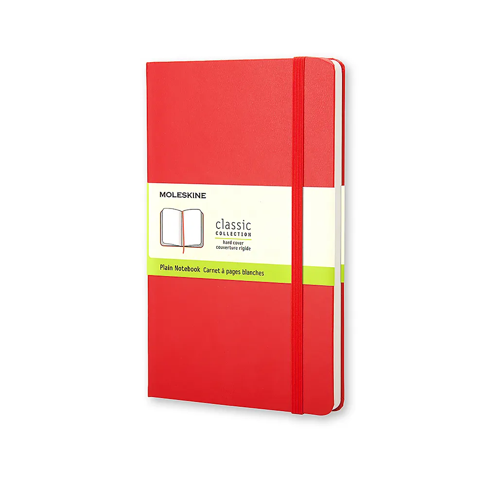 Notatbok Moleskine hard P blank rød