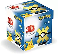 Puslespill 3D 54 Pokémon Ball blå/gul